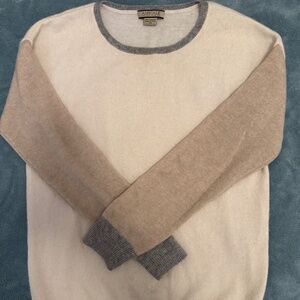 Amicale 100% CASHMERE block color top +NWT ANN TAYLOR multicolor skirt size 8 +